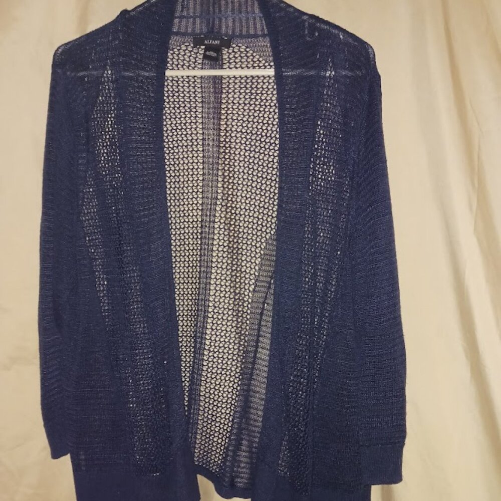 Alfani Navy Blue Cardigan lightweight #1469